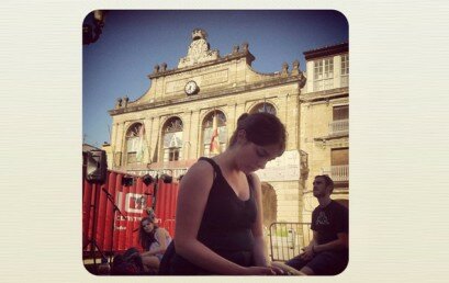 Escena Erasmus sigue por tierras riojanas, después de la función ayeren Haro, mañana nos espera Calahorra